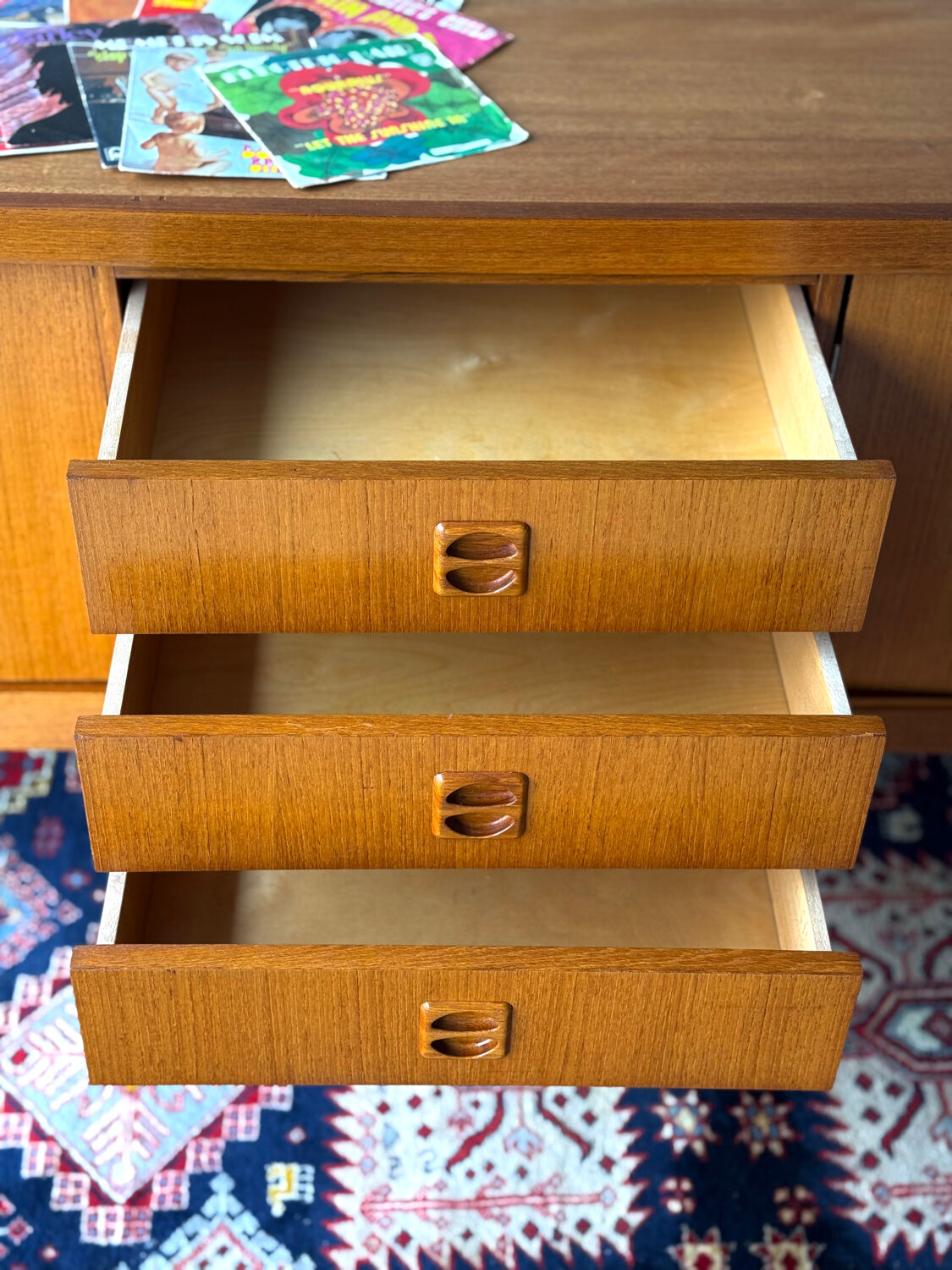 Vintage Scandinavian teak sideboard, 1960s/70s.