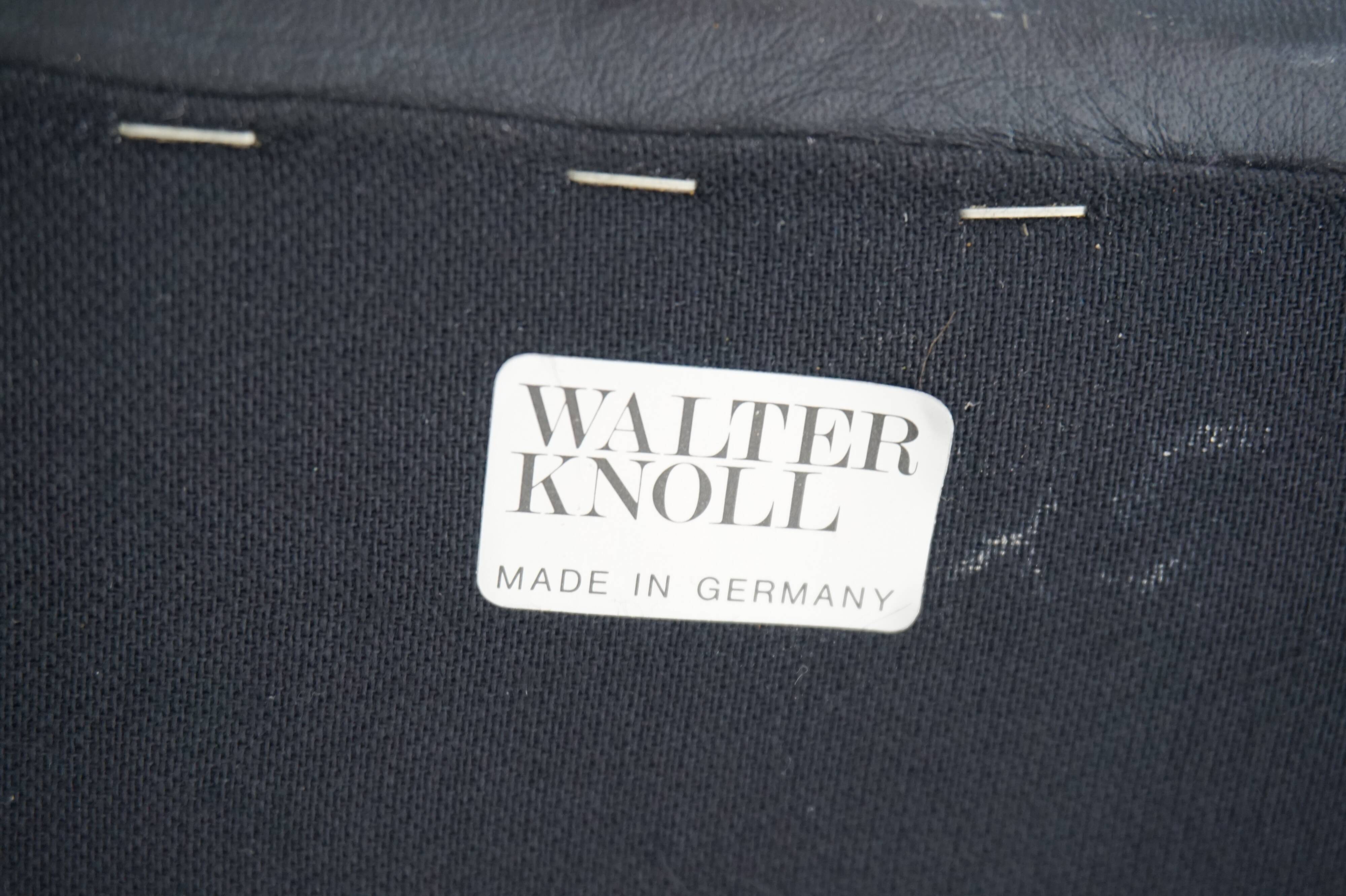 Fauteuil en cuir Knoll Studio Line par Jürgen Lange, 1970