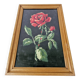 Canvas under vintage pink frame on black background