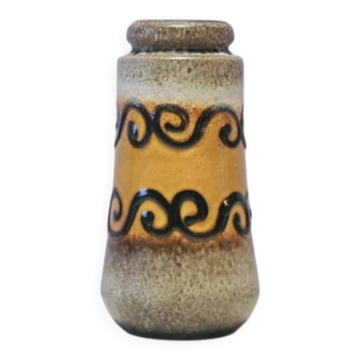 Brown & ochre West Germany vase