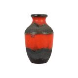 Orange red carstens fat lava vase xl west germany ceramic 7310-50