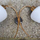 Double wall light, brass and opaline, Maison Arlus, 1950s