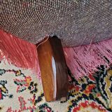 Powder pink velvet low chair