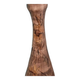 Large La Roue Vallauris ceramic vase, French, beige flower decor, 1975