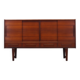 Buffet haut en teck, design danois, années 1960, fabricant : PMJ Viby J