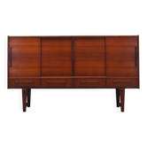 Buffet haut en teck, design danois, années 1960, fabricant : PMJ Viby J