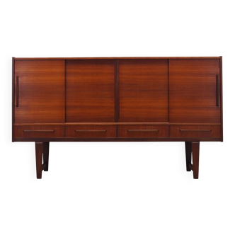 Buffet haut en teck, design danois, années 1960, fabricant : PMJ Viby J