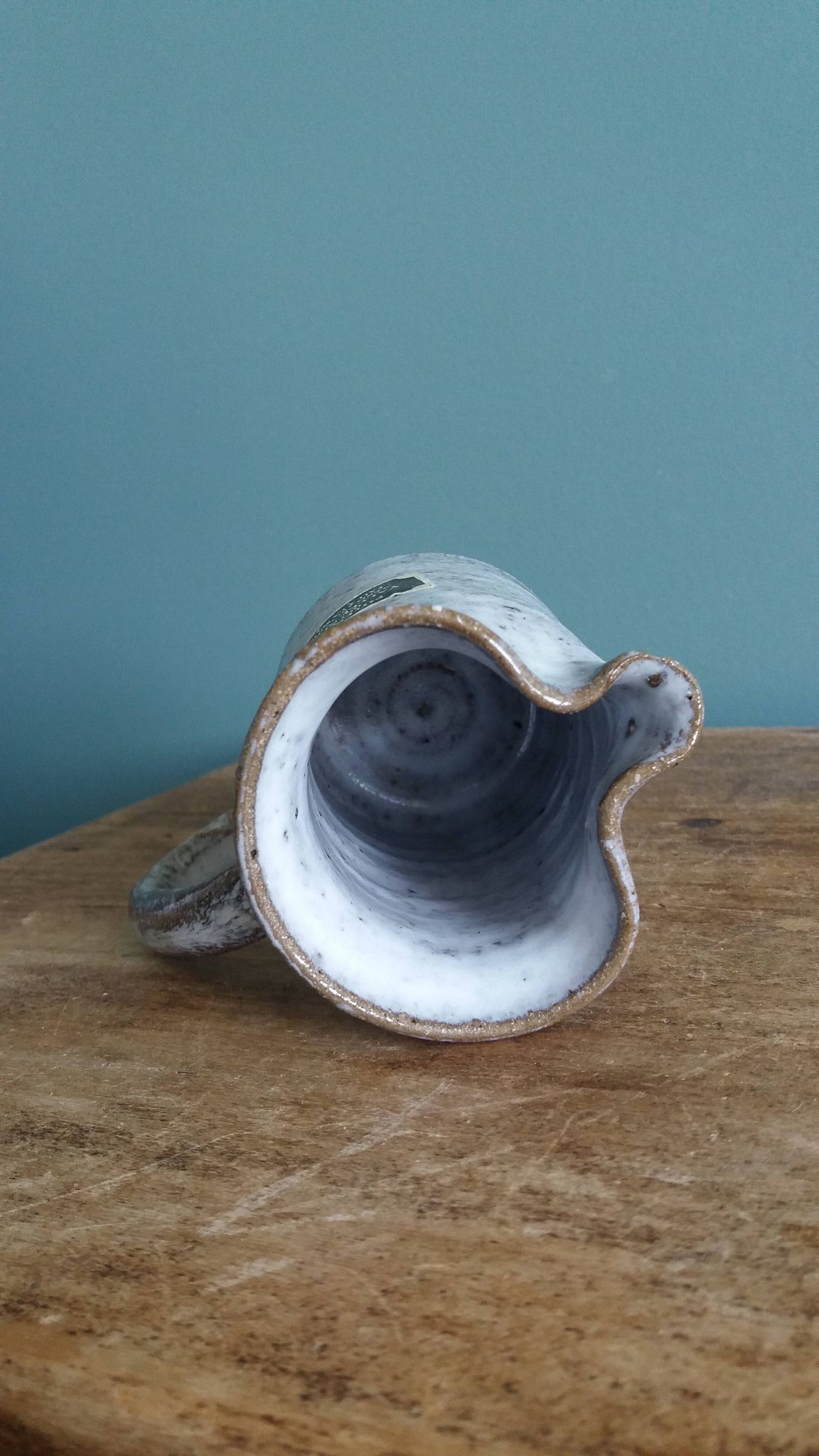 Stoneware pitcher from Berry signed Les Poteries de la Vallée Noire.
