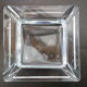 Cube/ Square shaped crystal ashtray Sevres France