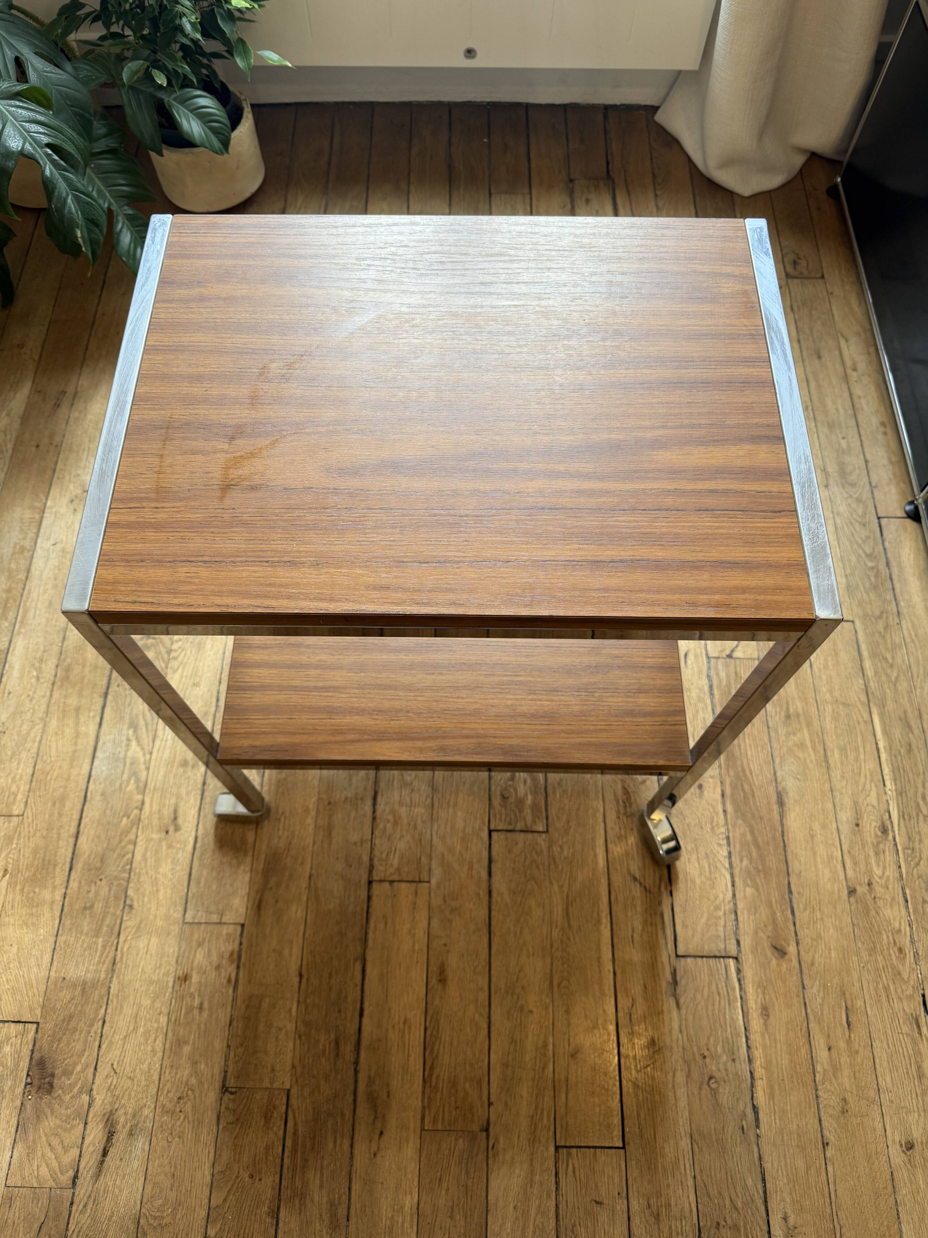 Wood and chrome sideboard