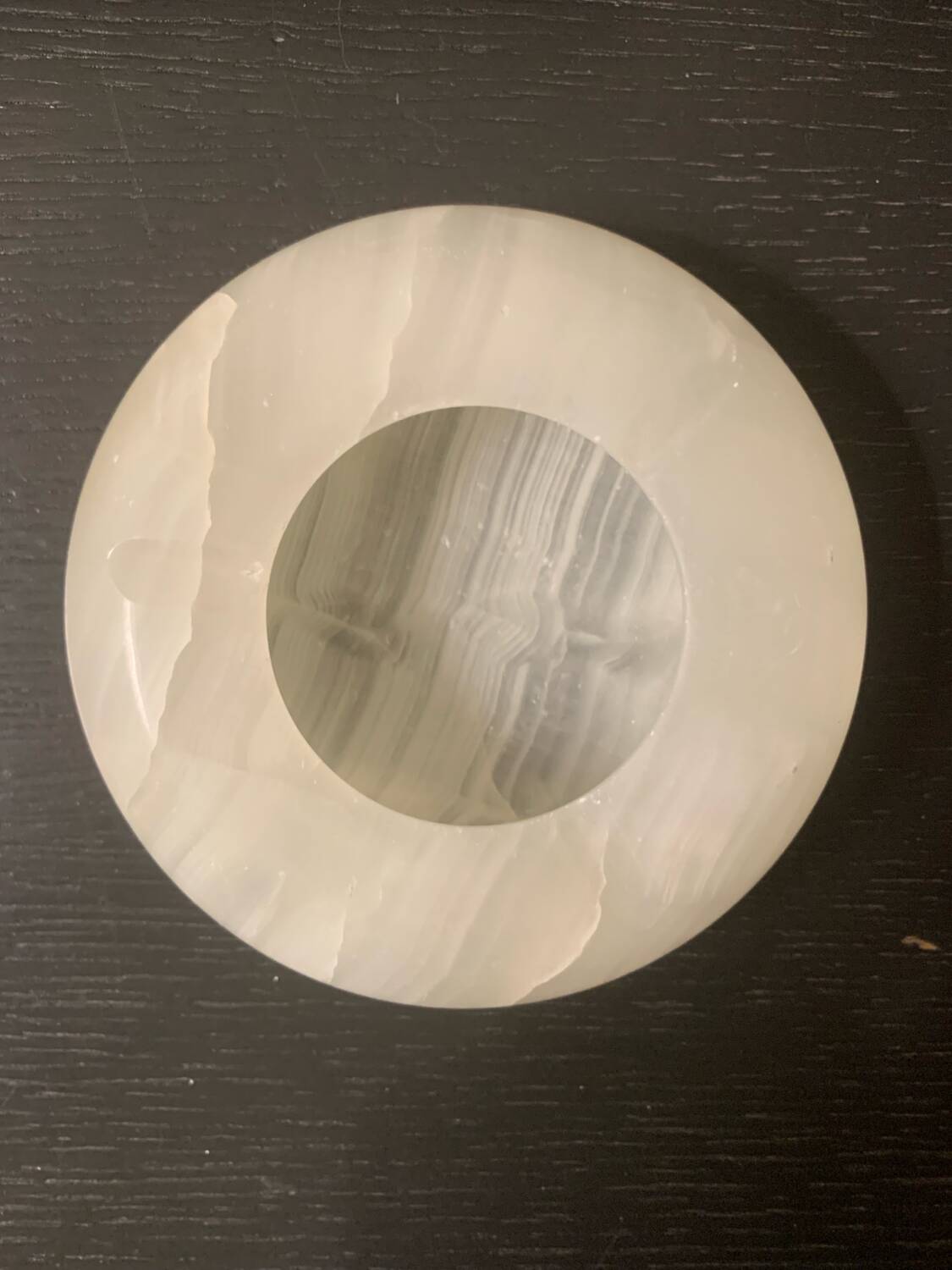 Vintage white onyx ashtray catchall