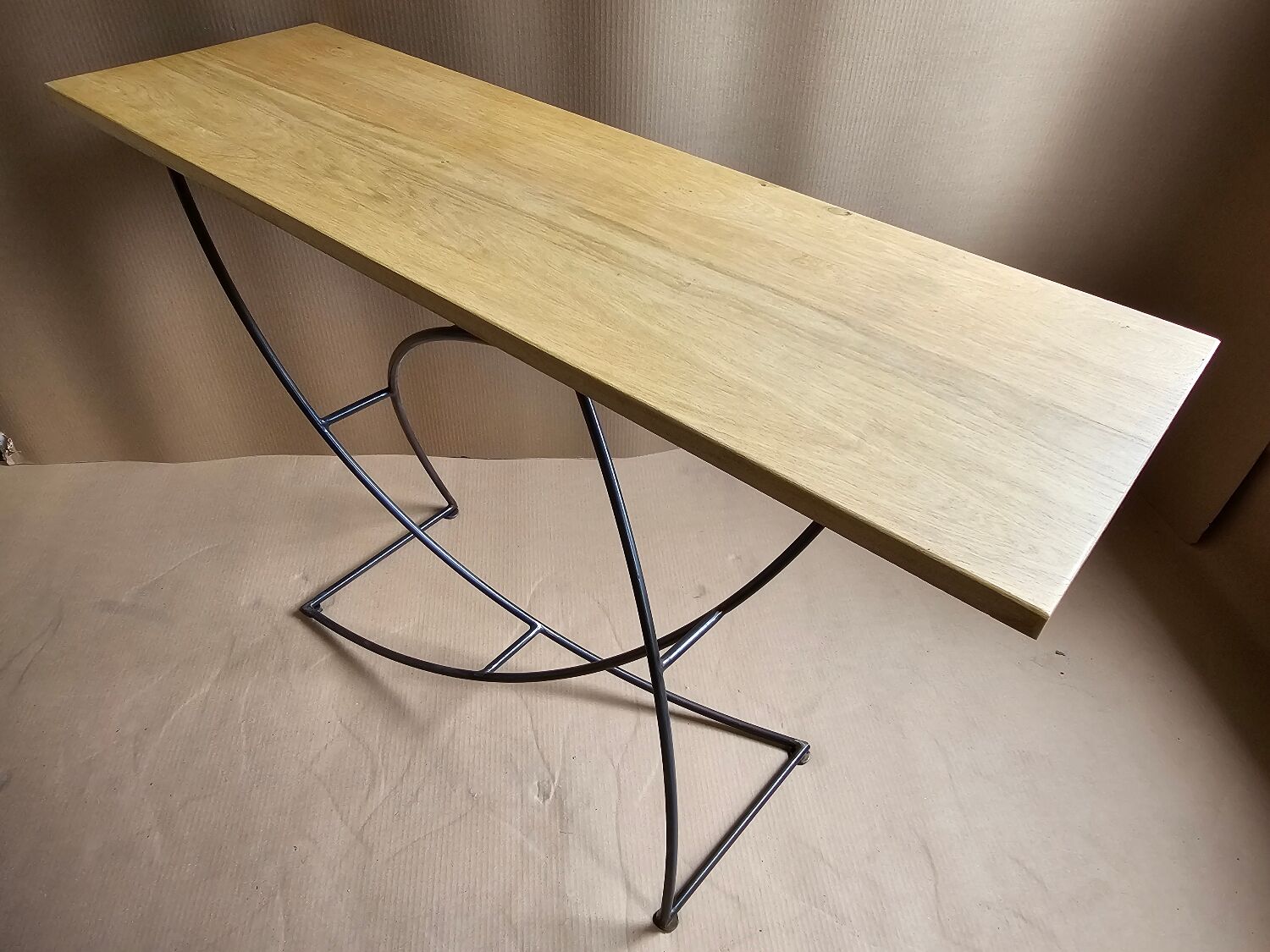 Console  metal et bois