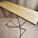 Console  metal et bois