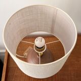 Stoneware and woven jute lamp