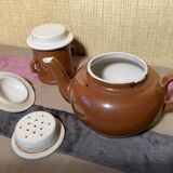 Cafetière ancienne marron complète Terre de Fer