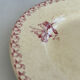Red iron earth serving dish - Gien honeysuckle - antique earthenware