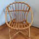Children's armchair shell basket wicker rattan