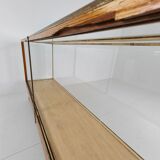 Comptoir de magasin ancien en laiton anglais – modèle étroit avec mesures en yards