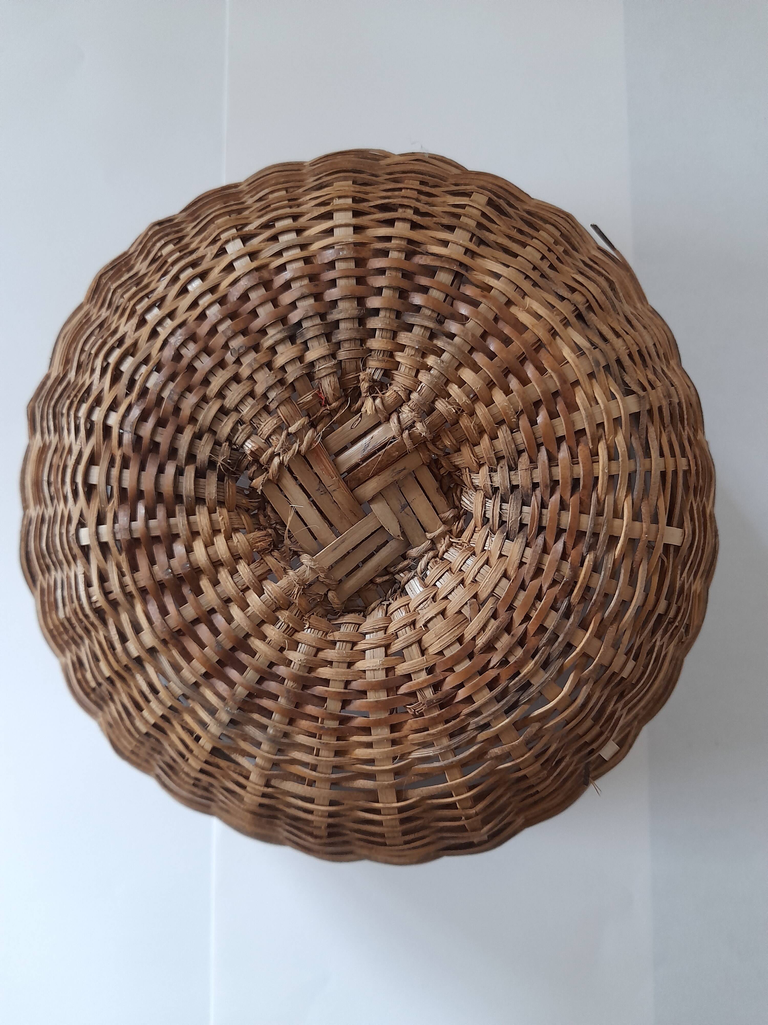 Vintage rattan basket