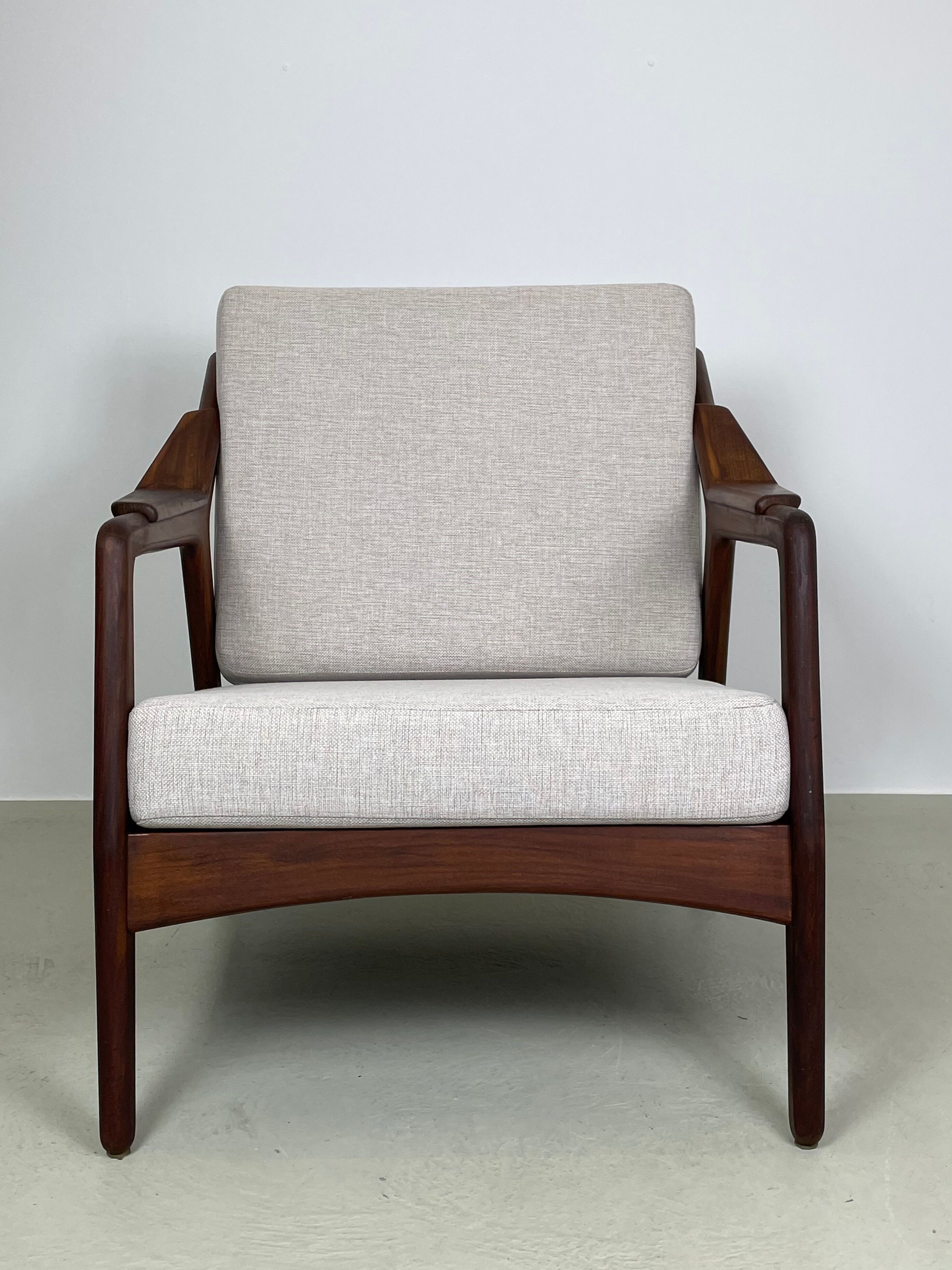 Danish easy chair in afromosia by Brockmann Petersen for Randers, 1960s
