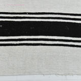 Tapis de chanvre blanc et noir 6x13, 202x404cm