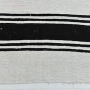 Tapis de chanvre blanc et noir 6x13, 202x404cm