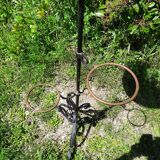 Wrought iron floor lamp with plant holder from the 50s/60s
