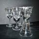 Set of 6 flared crystal wine glasses in Concorde Cerdagne style H15.2.