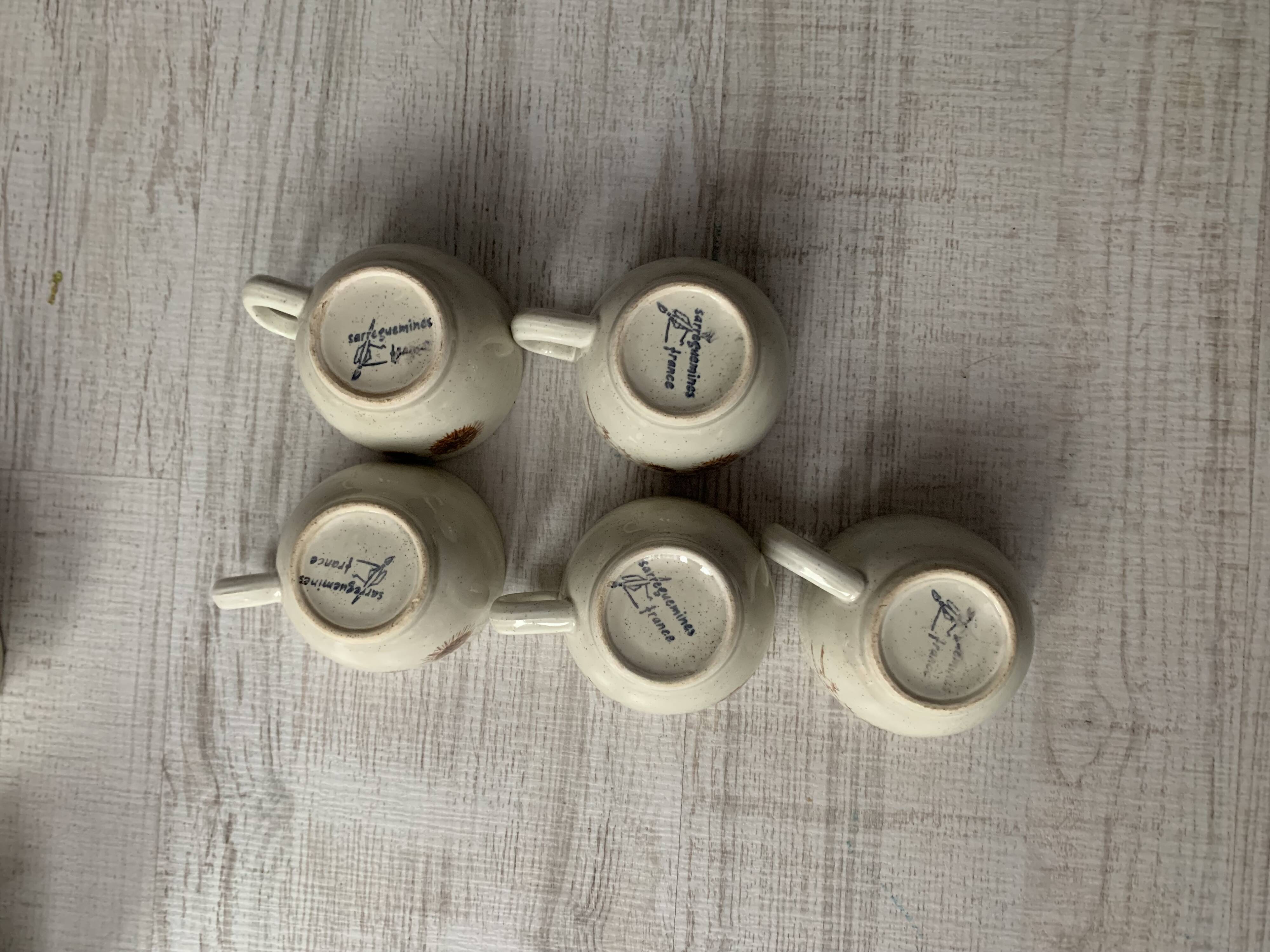 Sarreguemines thistle coffee service