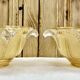 Wall lamp double fires copper metal art deco glassware ezan opalescent gilded