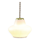 Small Mid-Century Italian Brass and Opaline Pendant Lamp