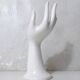 Vase, baguier main vintage en céramique blanche