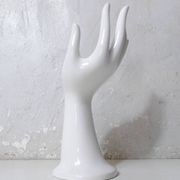 Vase, baguier main vintage en céramique blanche