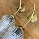 Pair of glass Tulip wall light
