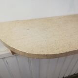 Wrought iron and marble wall console