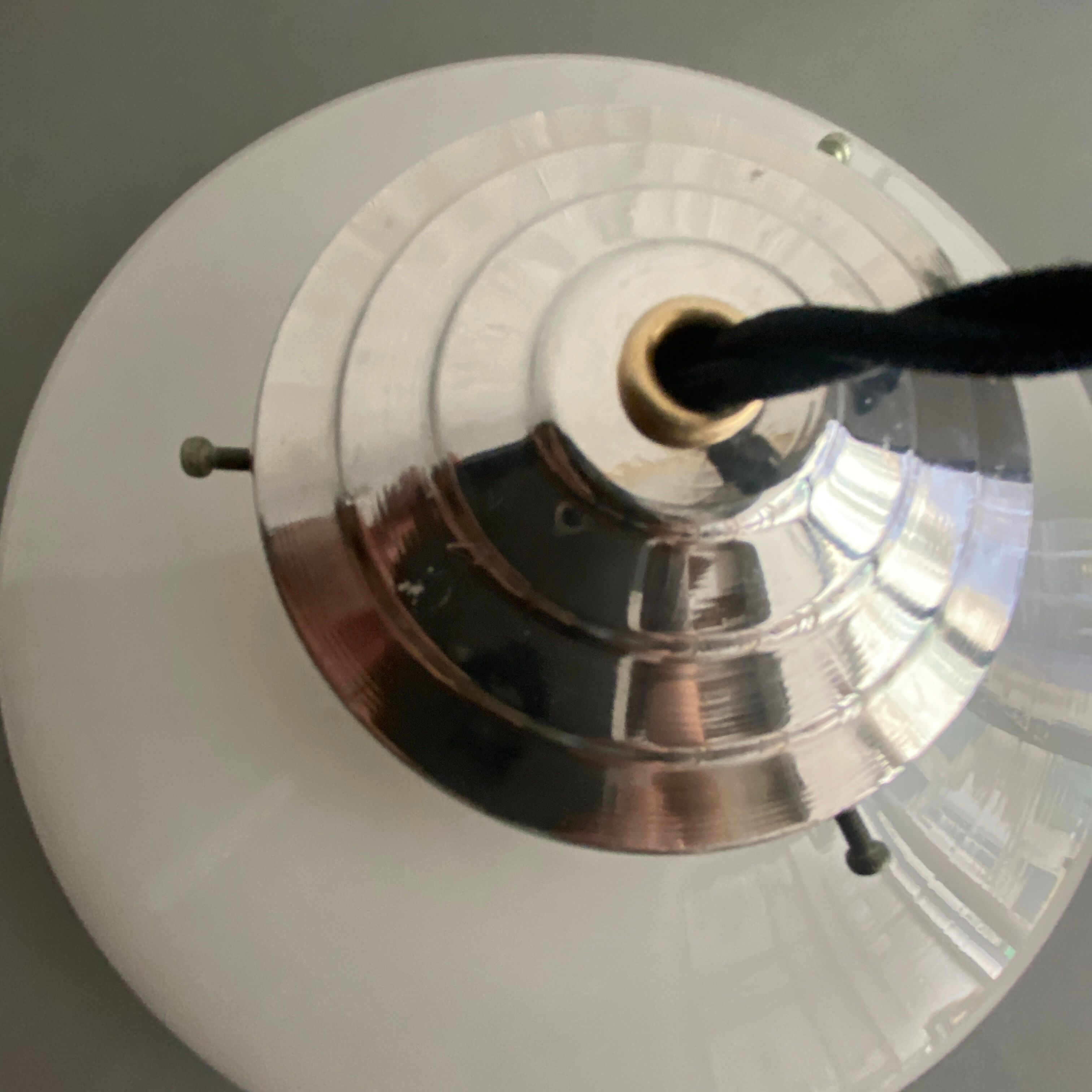 Vintage opaline hanging lamp