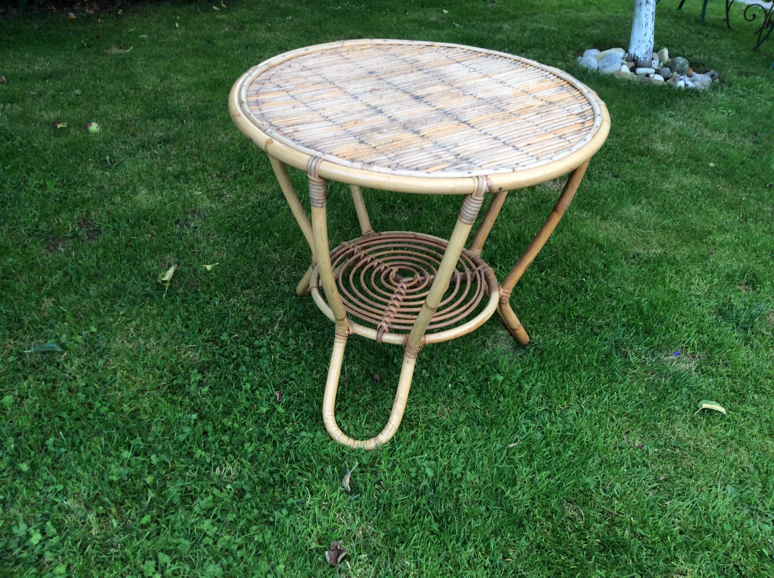 Rattan coffee table