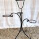Black lacquered metal plant holder 50s/60s