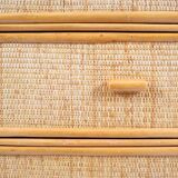 Bamboo and rattan vintage chest of drawers, 1970s