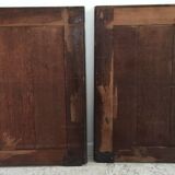 Pair of vintage oak sliding doors