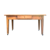 Solid wood farmhouse table