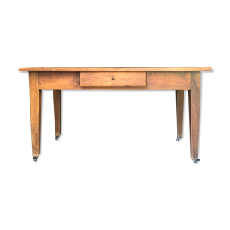 Solid wood farmhouse table