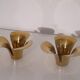 Pair of Scandinavian brass candle holders 1970