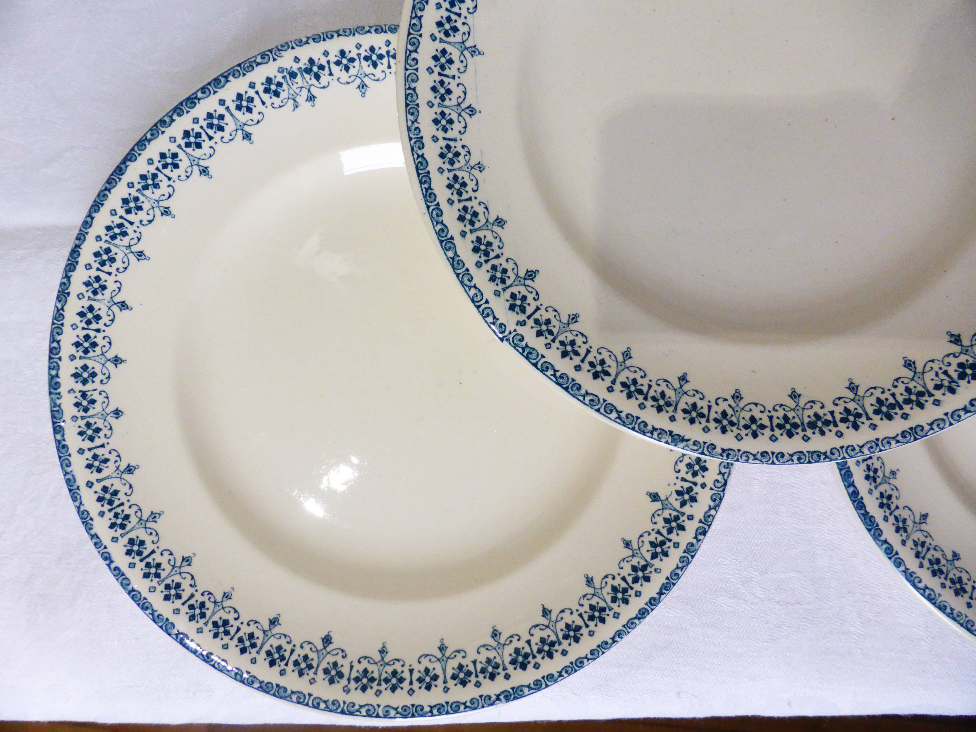 4 dessert plates from Longwy model Bordeaux 211227