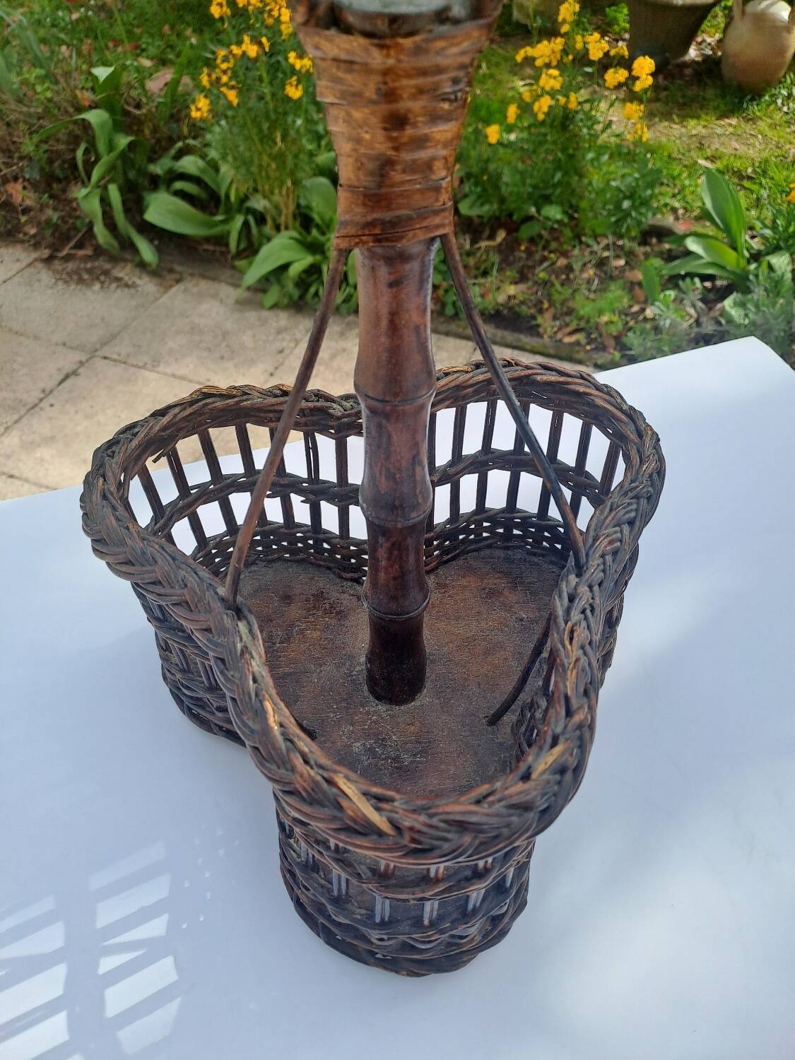 Porte-bouteilles en osier Vintage