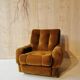 Fauteuil velours vintage