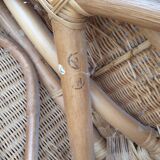 Rattan and bamboo armchair