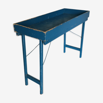 Table pliante en bois bleu