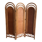 Vintage bamboo and rattan screen