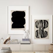 Paire d’impressions de giclée, ensemble d’art mural abstrait de deux, A3
